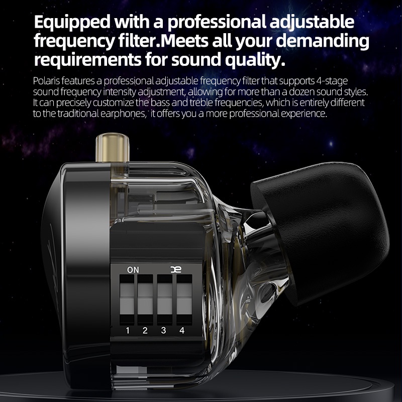 Cca Tai Nghe Nhét Tai hifi bass 4 Nút Điều Chỉnh Âm Lượng Cho kz castor