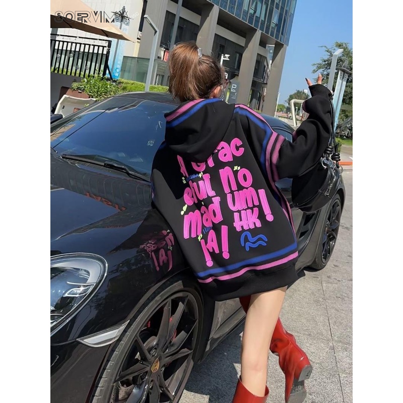 SOERVIMY Áo Khoác hoodie áo khoác nữ hoodie Popular INS trendy Fashion WWY23A0YEO 43Z231026