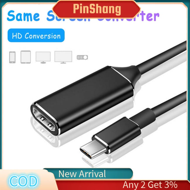 Pinshang Bộ Chuyển Đổi type-c Sang hdmi hd tv usb-c 4k Cho pc / laptop / Điện Thoại Di Động