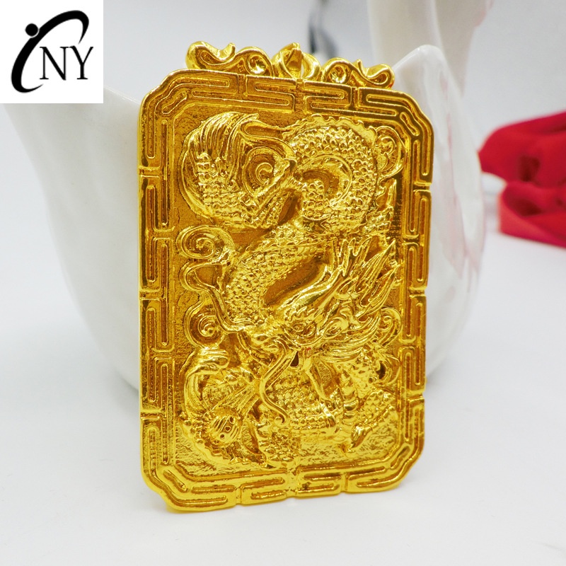 Mặt Dây Chuyền Hình Rồng Mạ Vàng 40g Thời Trang Cho Nam