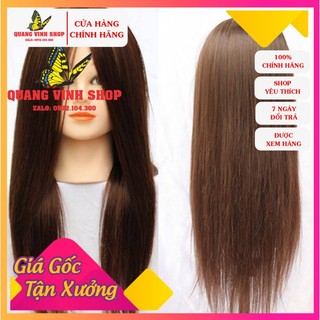 Đầu ken manocanh làm tóc (có tóc thật)