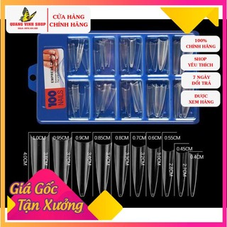 Móng nối phom nhọn hộp 100 móng