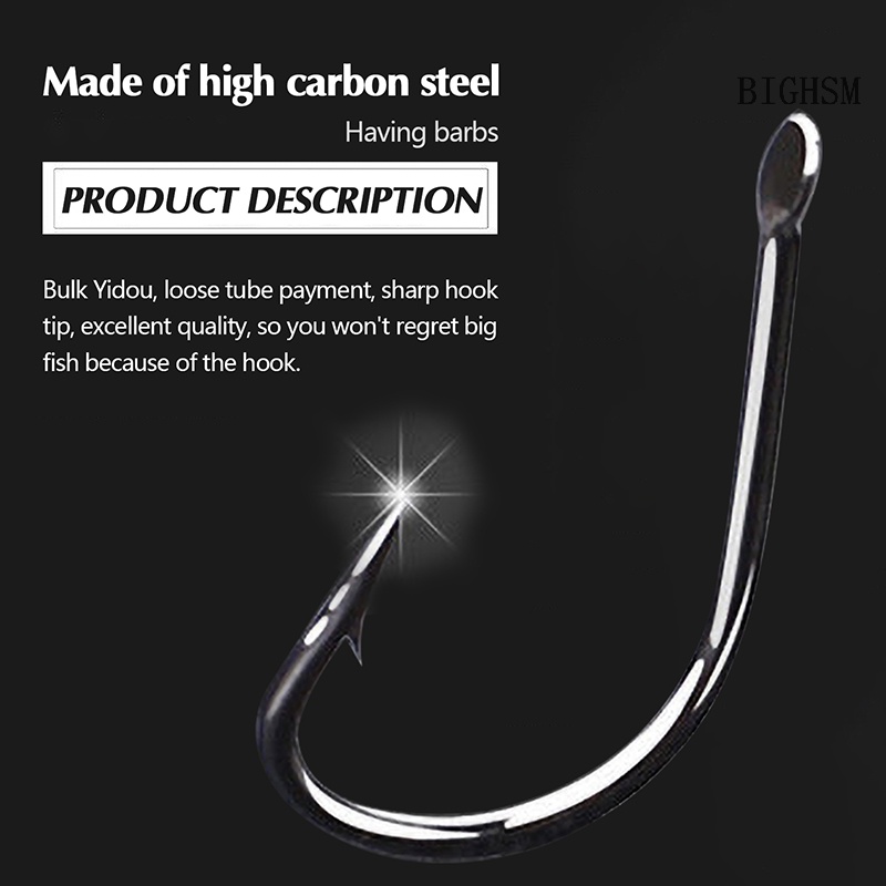 Bighsm Set 100 Lưỡi Câu Cá Chuyên Dụng Kèm Hộp Đựng 100 Móc Câu skk