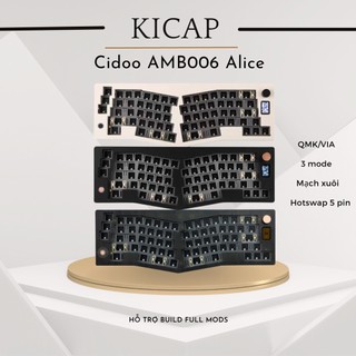  Bàn phím cơ Cidoo ABM006 KIT layout Alice 3 mode màn TFT có núm xoay 