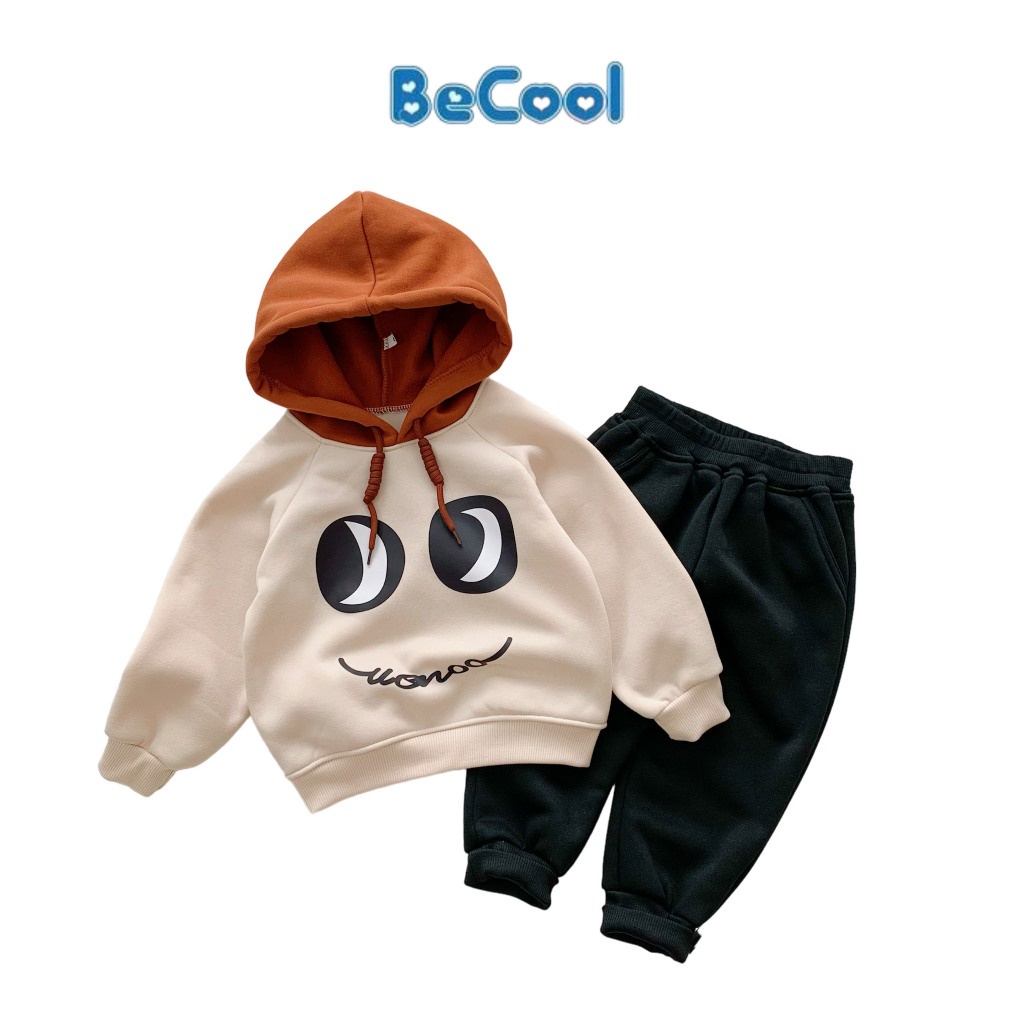 Bộ Nỉ Bông In Hình Mắt BAOBAOKIDS , Bộ Nỉ In Hình Mắt Ngộ Nghĩ Cho Bé Từ 8- 27kg