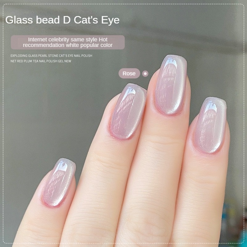 Hạt Thủy Tinh Mắt Mèo Từ Gel Sơn Móng Tay Mắt Mèo Toàn Phương Phản Quang Dầu Bóng Bán Thường Trực Lấp Lánh Móng Tay Nghệ Thuật Salon JULYSTAR