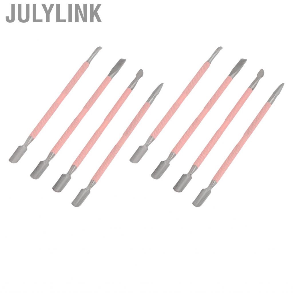 Julylink Cuticle Pusher  Portable Double Sided Dead Skin   Nail Cleaner Stainless Steel for Home