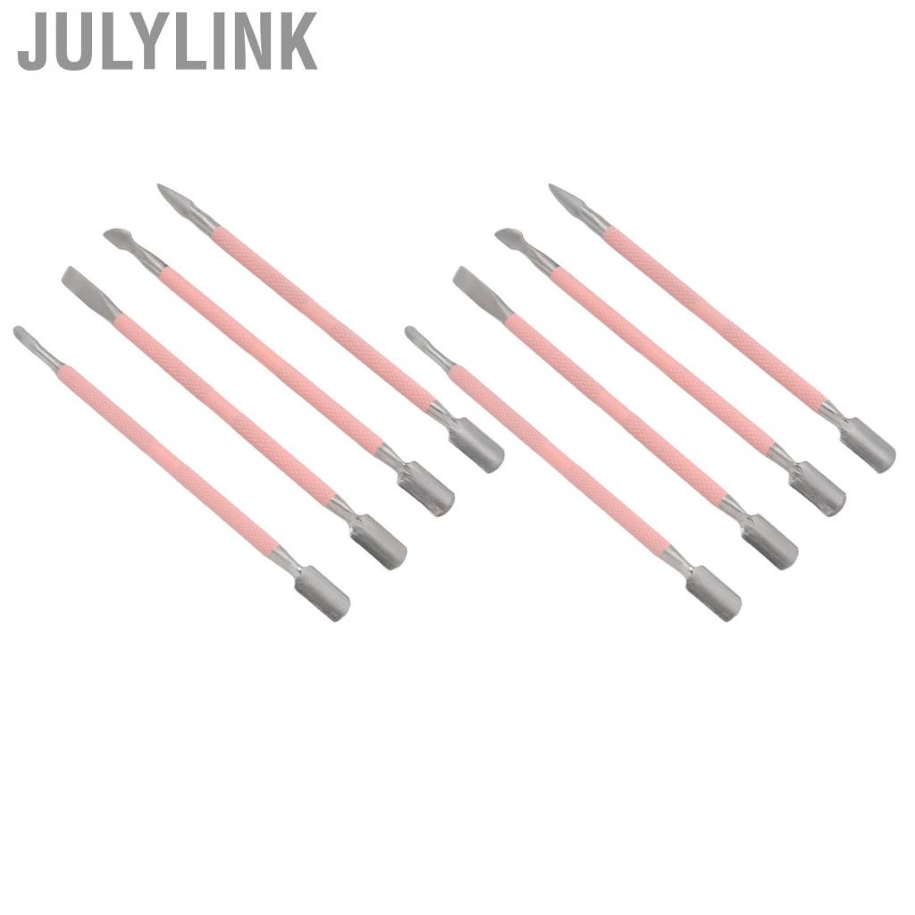 Julylink Cuticle Pusher  Portable Double Sided Dead Skin   Nail Cleaner Stainless Steel for Home