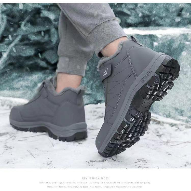 Giày Bốt Nam Đi Tuyết Lót Nhung cotton Đế Mềm Chống Trượt Giữ Ấm Mùa Đông Cho Nam Trung Niên- 🔥giày nam trung niên cho bố🔥