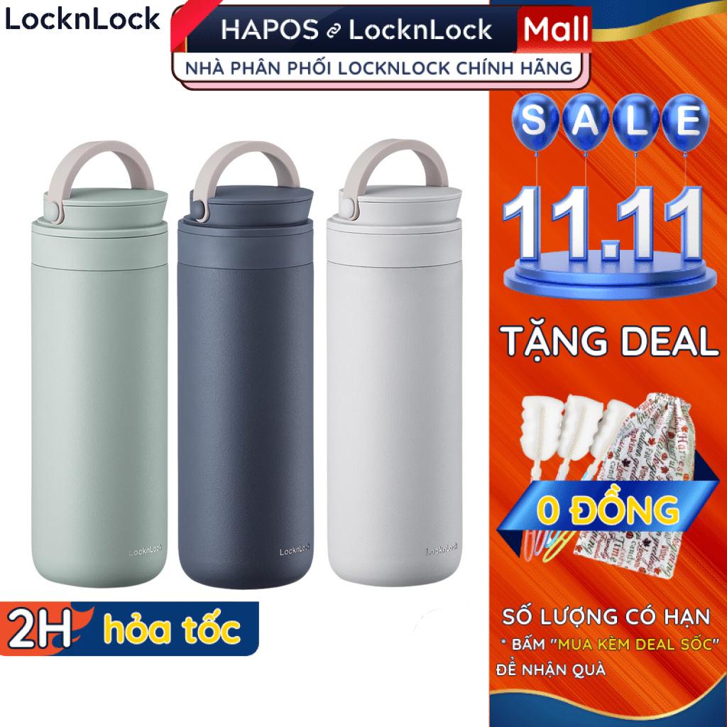 Bình giữ nhiệt 475ml LocknLock Chính hãng (TẶNG TÚI VẢI, FREE KHẮC TÊN) 2 nắp thay thế LHC4274 - HAPOS OFFICIAL