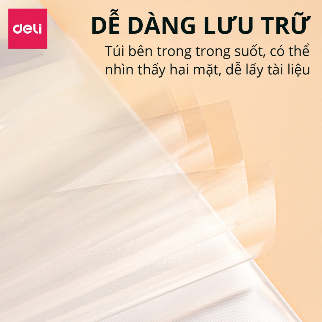 File Tài Liệu File Lá Học Sinh Deli Đa Năng A4 Bìa Kẹp Lá Tệp Đựng Tài Liệu Đựng 30 40 Lá Họa Tiết Cute Màu Pastel