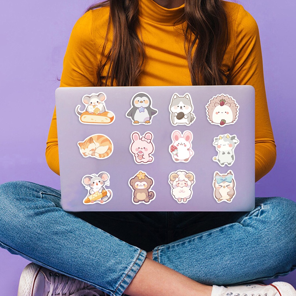 Bộ 50 Miếng Dán Họa Tiết Hoạt Hình graffiti Chống Thấm Nước Trang Trí Vali / laptop / Điện Thoại / Quà Tặng Cho Bé