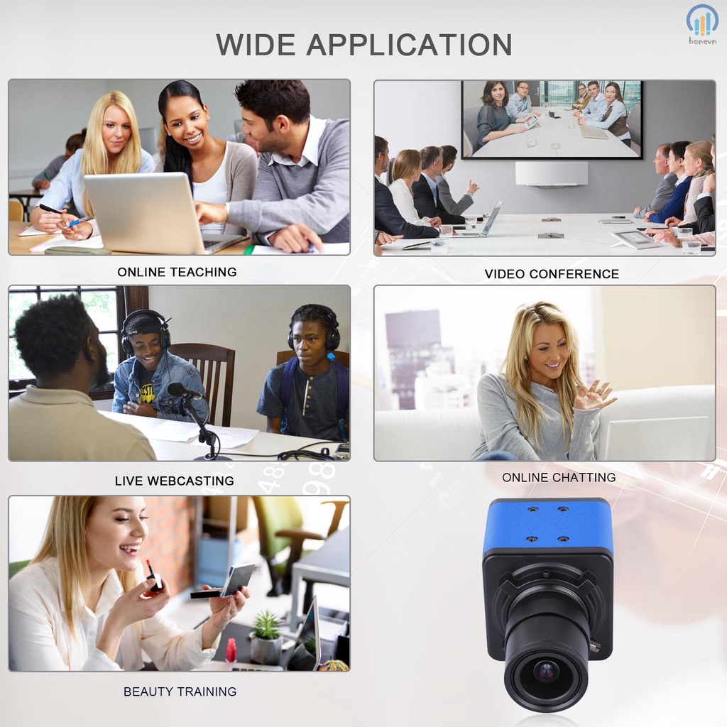 1080P HD Webcam with 5X Optical Zoom and Microphone for Video Conference and Online Teaching