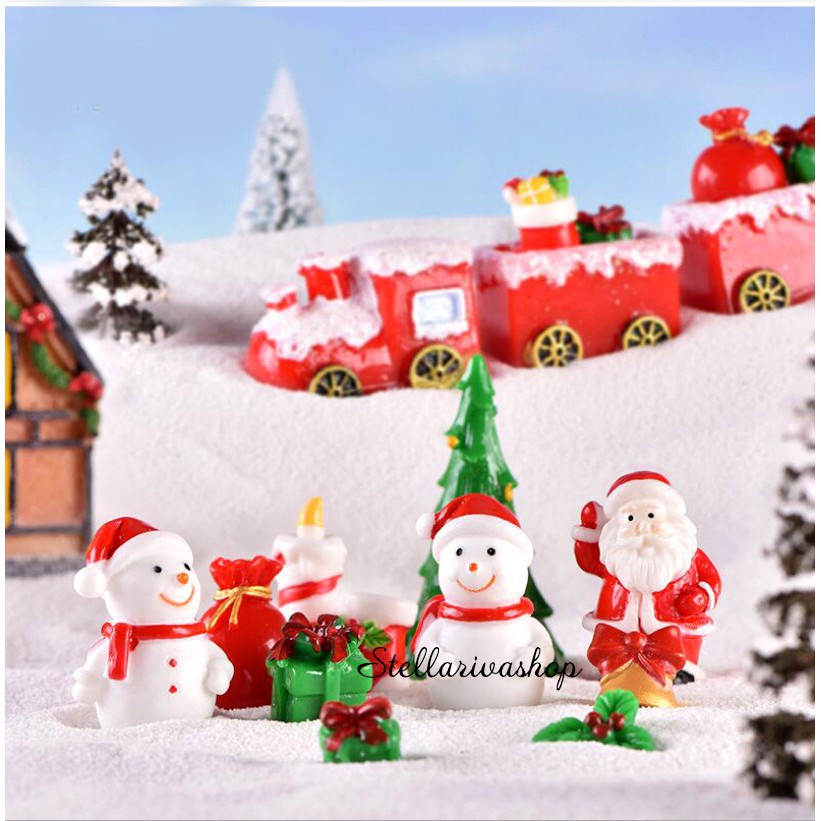 Tiểu Cảnh - Ông Già Noel, Tuần lộc trang trí Giáng Sinh, Noel terrarium/ mô hình trang trí