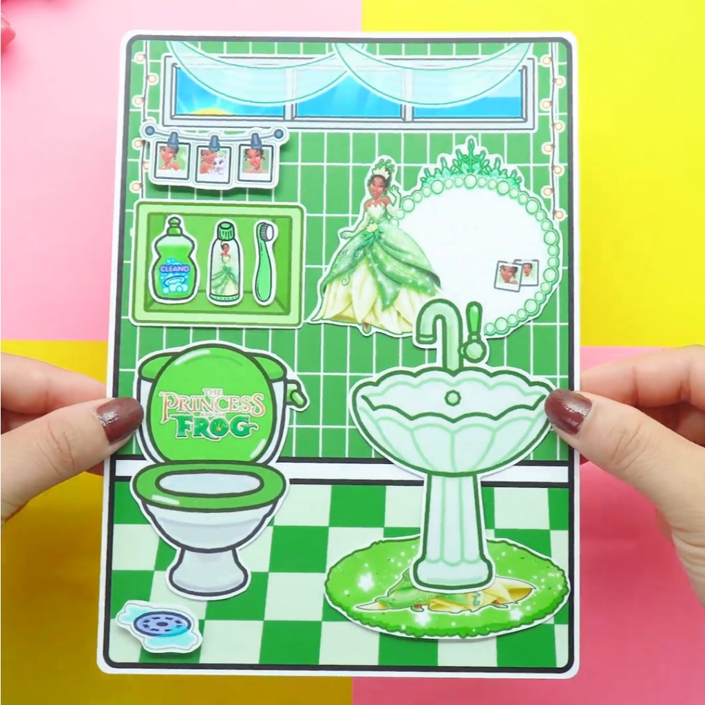 Học Liệu Toca Pricesss Tiana Quite Book, Đồ chơi bóc tách , đồ chơi thủ công , thông minh , trí tuệ Zin Càu Vòng