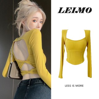 Áo Kiểu Tay Dài Trễ Vai Dáng Ngắn Thời Trang Mùa Thu Cho Nữ