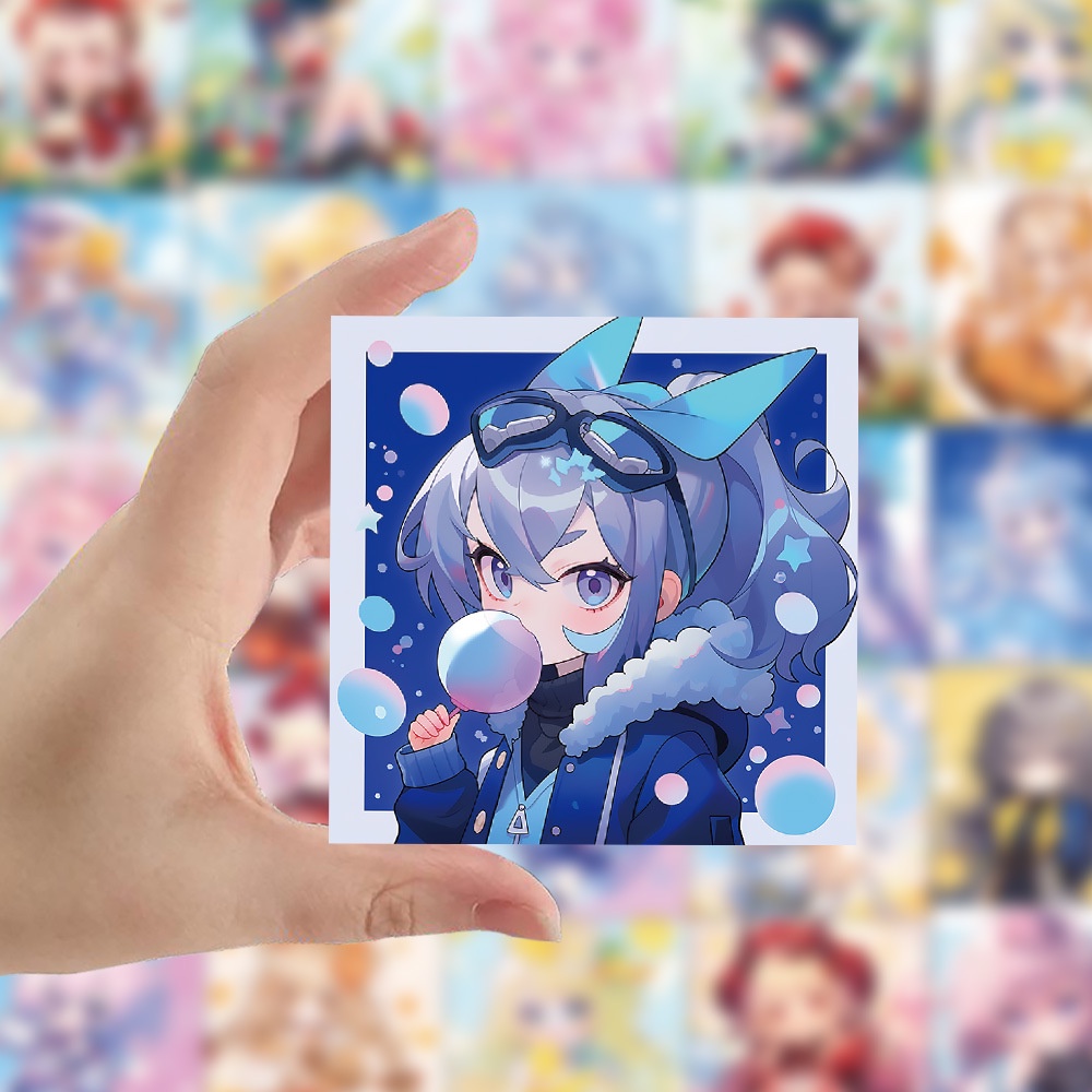 Bộ 60 Miếng Dán Trang Trí Mũ Bảo Hiểm / Bút Chì Họa Tiết graffiti Dễ Thương