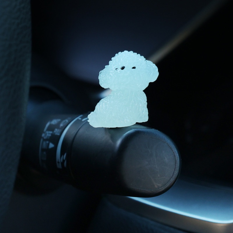 Diy Bộ Trang Trí Gương Chiếu Hậu / Bảng Điều Khiển Trung Tâm Xe Hơi Hình Cún Con Nhỏ Nhắn Dễ Thương