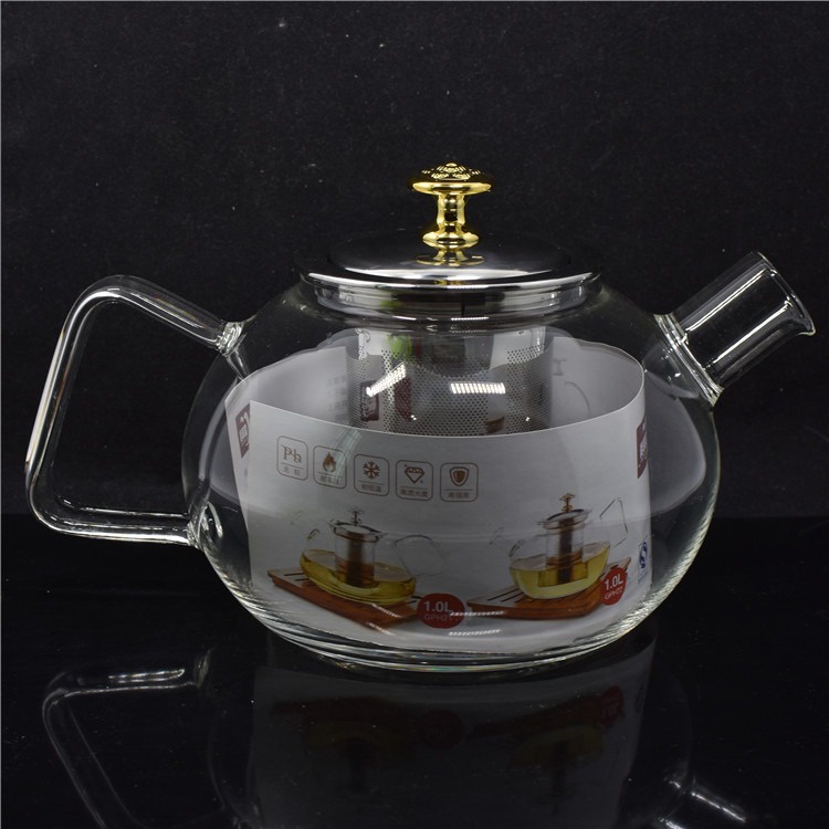 Ấm pha trà Deli có lưới lọc inox 1000ml,,bình ủ trà thủy tinh có lưới lọc inox , bình pha trà thủy tinh GPH22