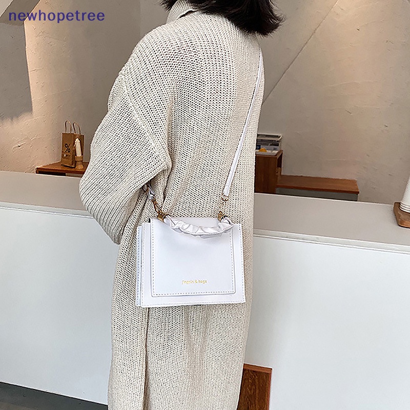 Túi Đeo Chéo Vai Bằng Da pu Màu Trơn Thời Trang Sành Điệu Cho Nữ