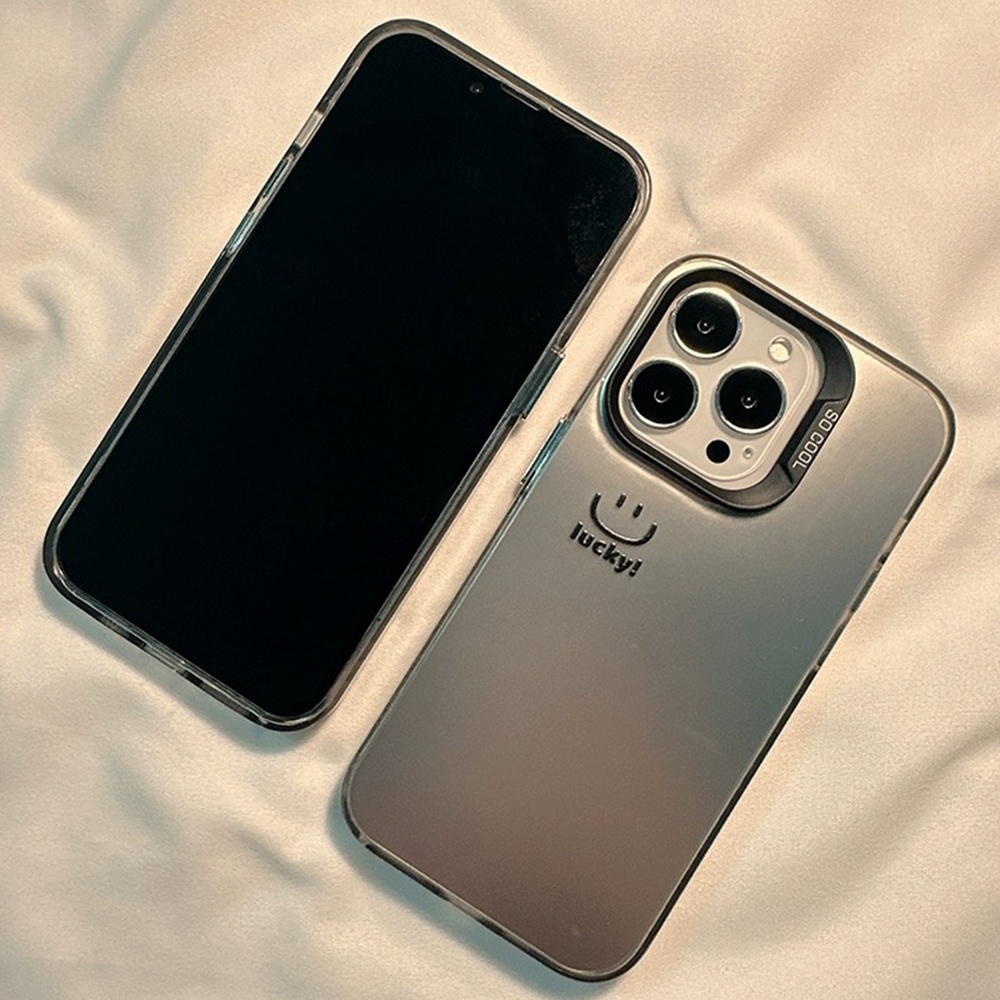 Ốp Điện Thoại silicone Mềm Chống Sốc In Hình Mặt Cười Màu laser Cho iphone 15 pro max casing iphone 11 12 13 14 pro max