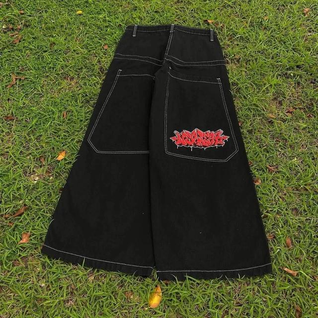 Quần baggy jeans Ống Rộng Lưng Cao Có Túi Lớn Phong Cách hip hop Đường Phố harajuku y2k Dành Cho Nam Nữ