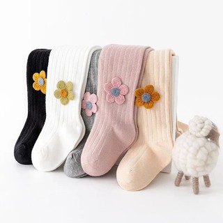Mới quần tất cotton kẻ sọc đính nơ dễ thương cho bé gái
