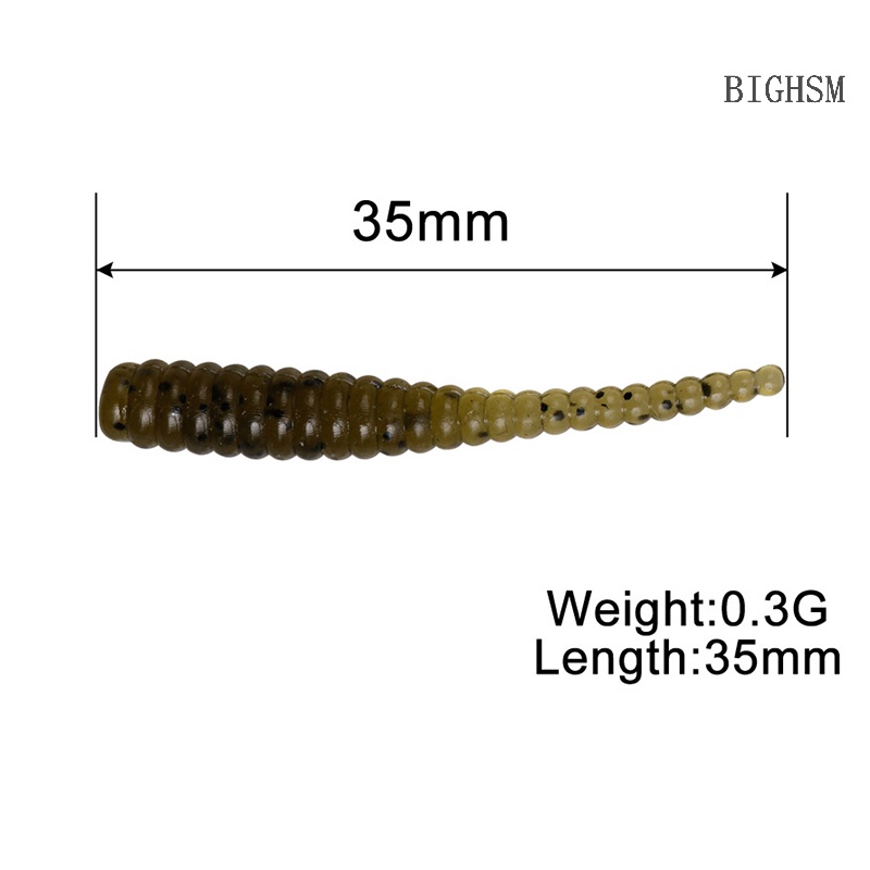 Bighsm Set 10 Mồi Giả Nhử Cá Mềm 35mm 0.3g Chất Lượng Cao Tiện Dụng
