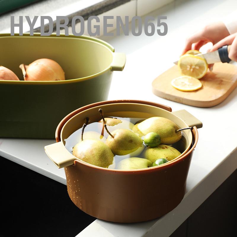 Bộ lọc Colander bằng nhựa hai lớp có thể tháo rời tăng công suất sâu hơn cho nhà bếp Hydrogen065