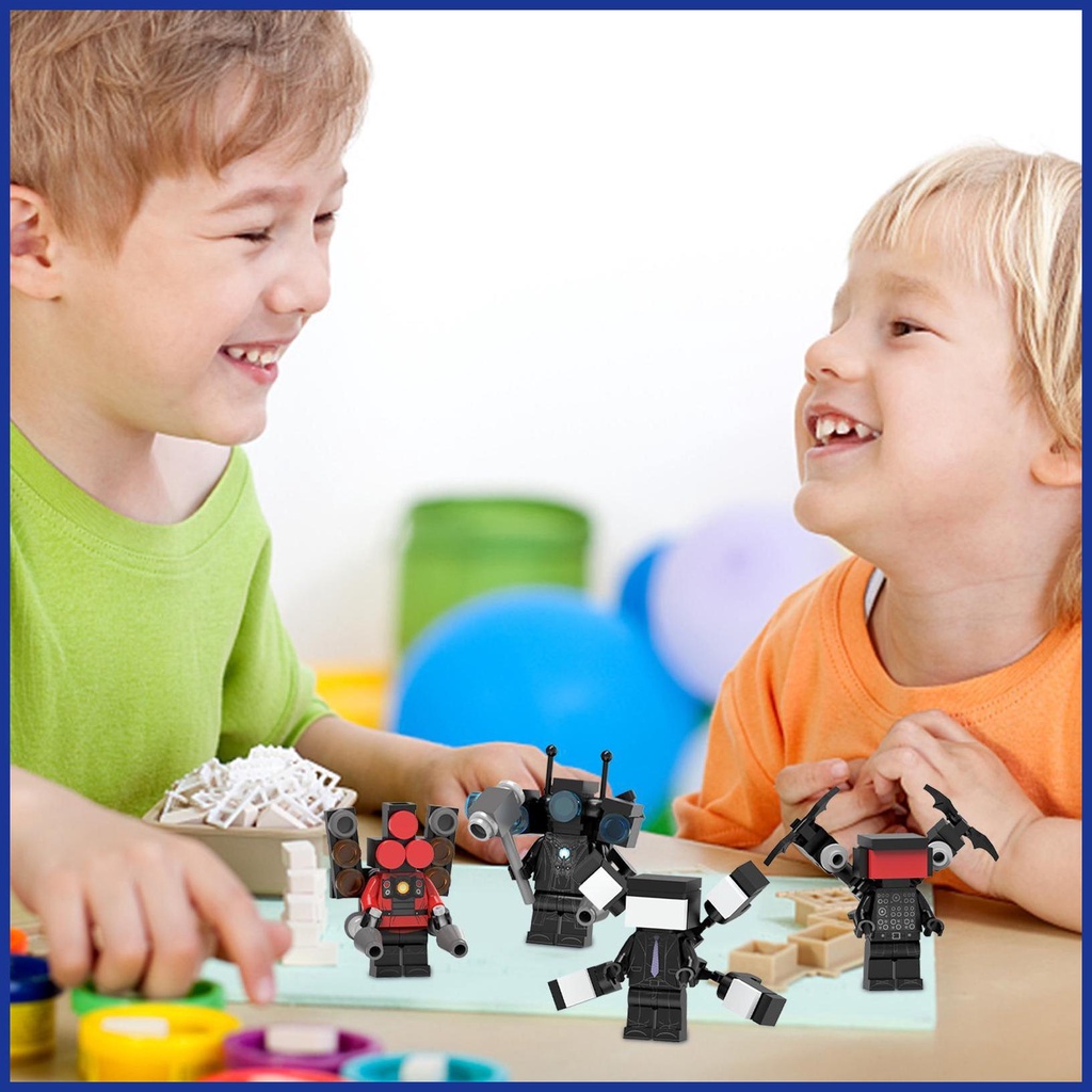 Skibidi Bộ Đồ Chơi Mô Hình Lego Người Máy Quay titan / tv man diy