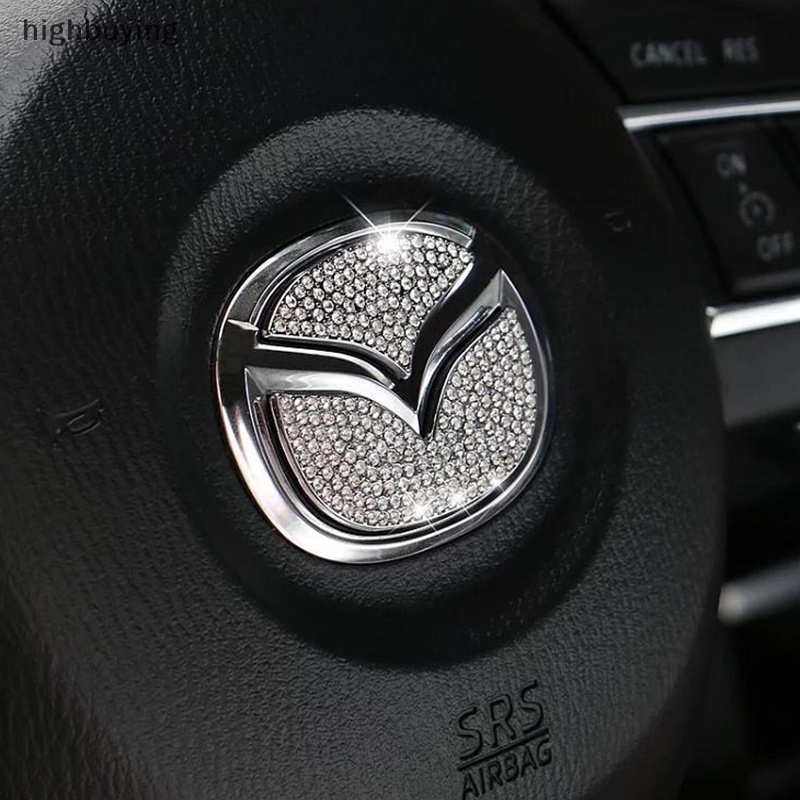 Logo Đính Đá Cao Cấp Trang Trí Vô Lăng Xe Hơi mazda 2 3 5 6 axela Mới