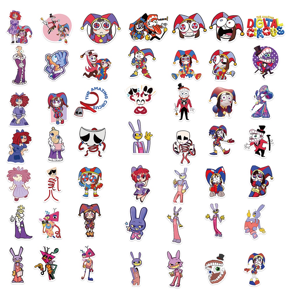 Bộ 50 / 60 Sticker Hoạt Hình Dễ Thương