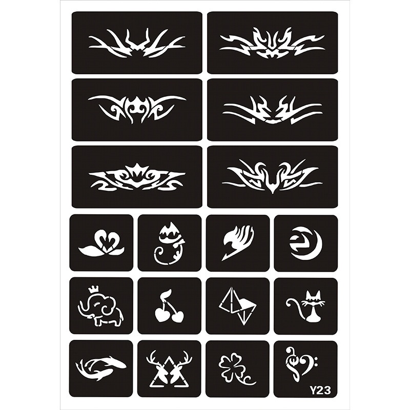 Miếng dán hình xăm rỗng mẫu hình xăm cá tính hoa Stickers phim hoạt hình 3d hình xăm Stickers