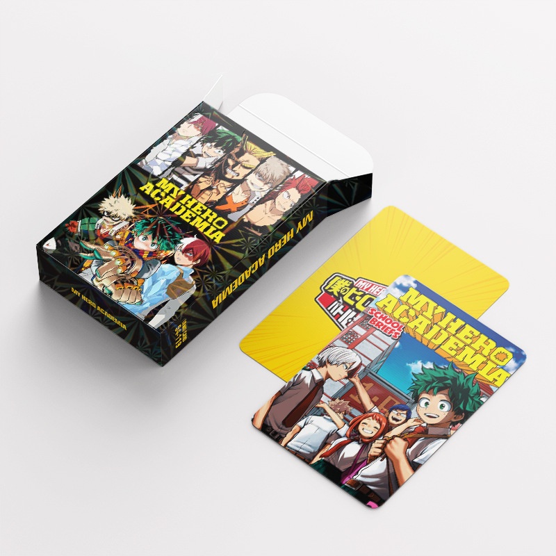 My Hero Academia Laser Box Photocard Lomo Card Postcard Stickers