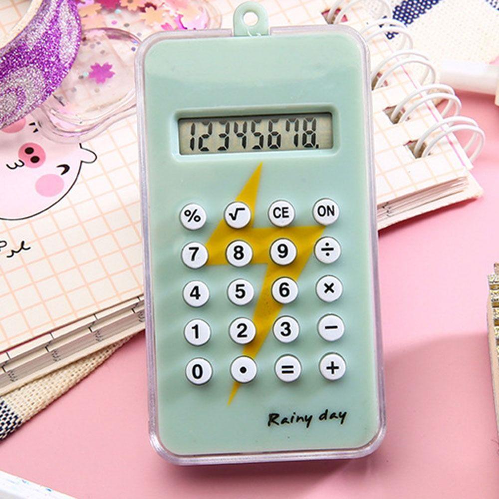 Mmluck Móc Khóa Máy Tính Bằng Nhựa 4 Màu Trong Suốt Họa Tiết Hoạt Hình Sáng Tạo