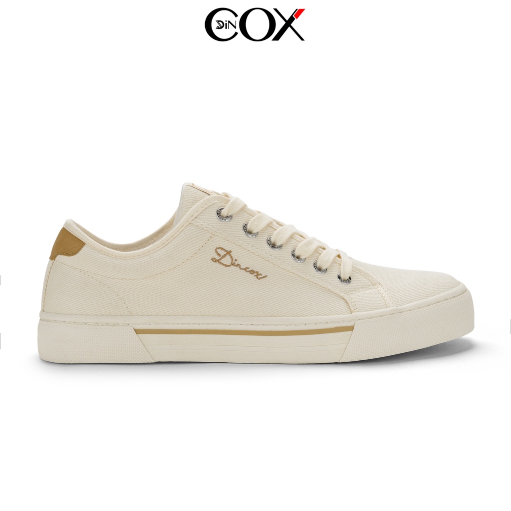 Giày Sneaker Vải Canvas Nam Nữ E12 Cream Thời Trang Dincox