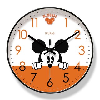 Đồng Hồ Treo Tường Hình Chuột mickey Phong Cách Bắc Âu Im Lặng Cho Phòng Khách