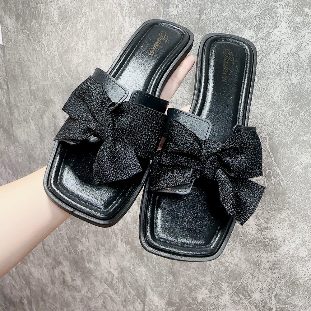 Dép bệt nơ vải, cho nữ, cai 3cm, chống nước mềm êm, chọn đúng size chân