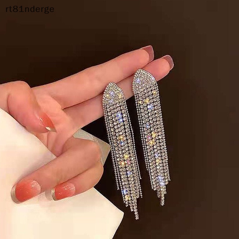 Ge Bông Tai Dáng Dài Đính Đá Pha Lê Thời Trang Cho Nữ