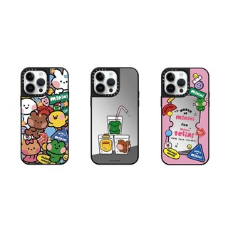 Ốp điện thoại cứng mặt gương họa tiết line friends cho iphone 15 14 13 12 11 pro max plus