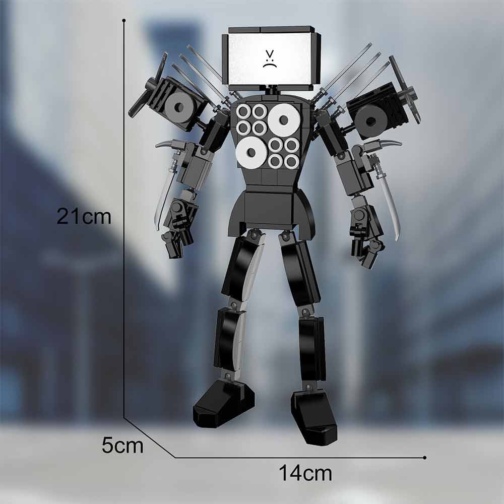Skibidi Toilet Man Titan TV Man Building Block Toy Set Game Character Model Brick Toy Children's Gift