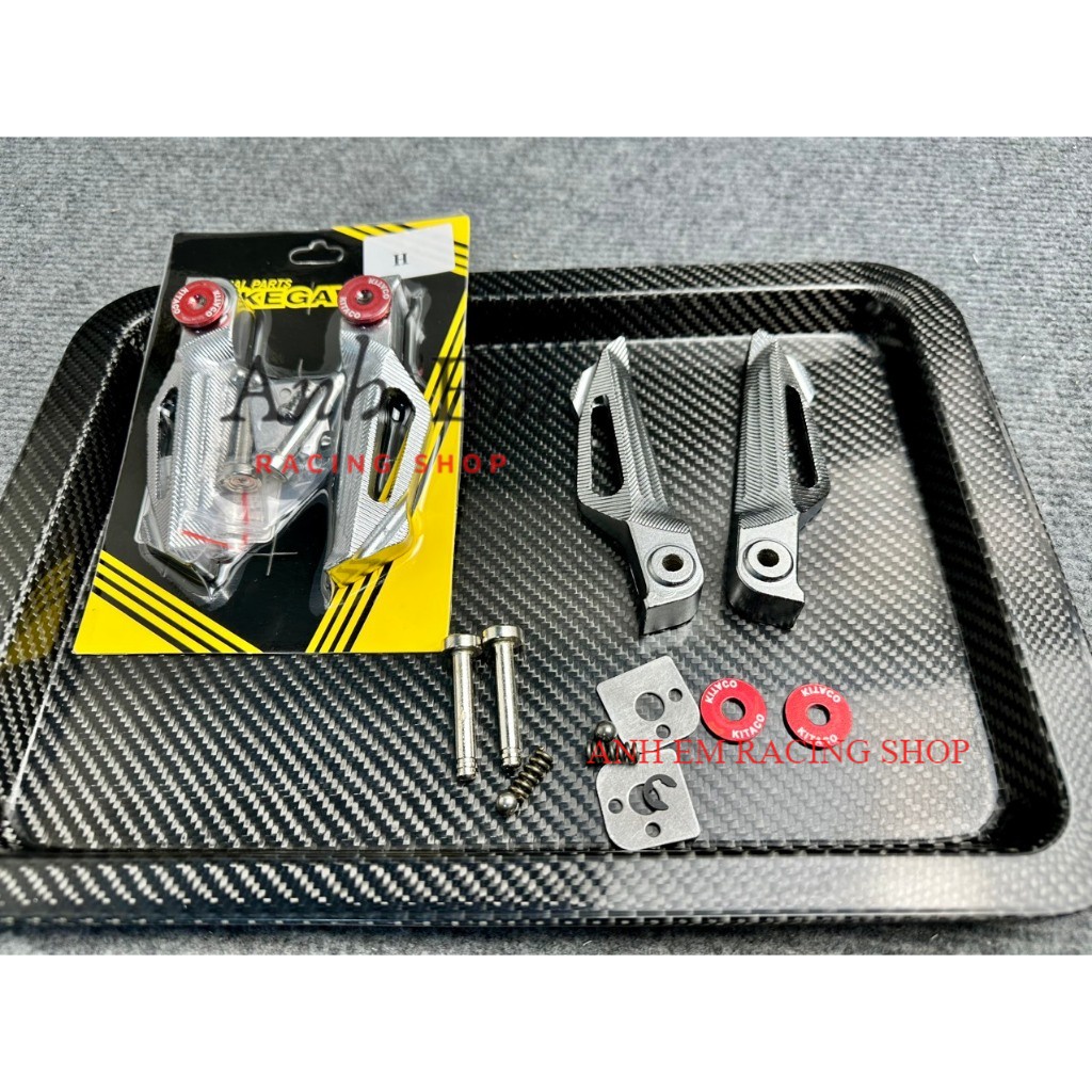 Gác Chân Nhôm Đúc V2 Gắn HONDA WAVE DREAM FULED VARIO TẶNG KÈM PHỤ KIỆN