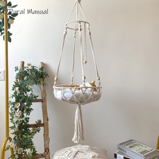 Võng Lưới Dệt Treo Giường Ngủ Cho Mèo Phong Cách Bohemian