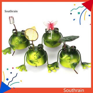 Set 4 chú ếch hoạt hình bằng sắt trang trí cửa sổ