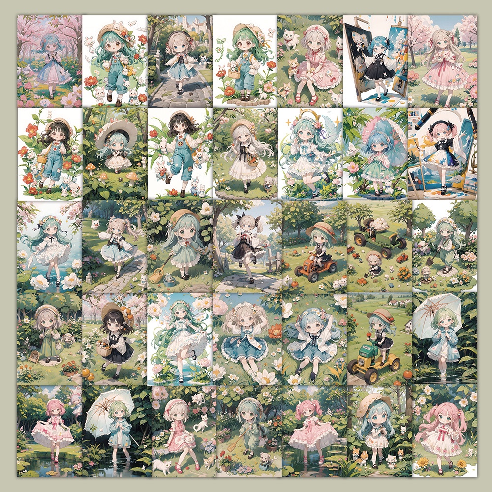 Bộ 60 Miếng Dán Hoạt Hình graffiti Trang Trí Mũ Bảo Hiểm / Bút Chì