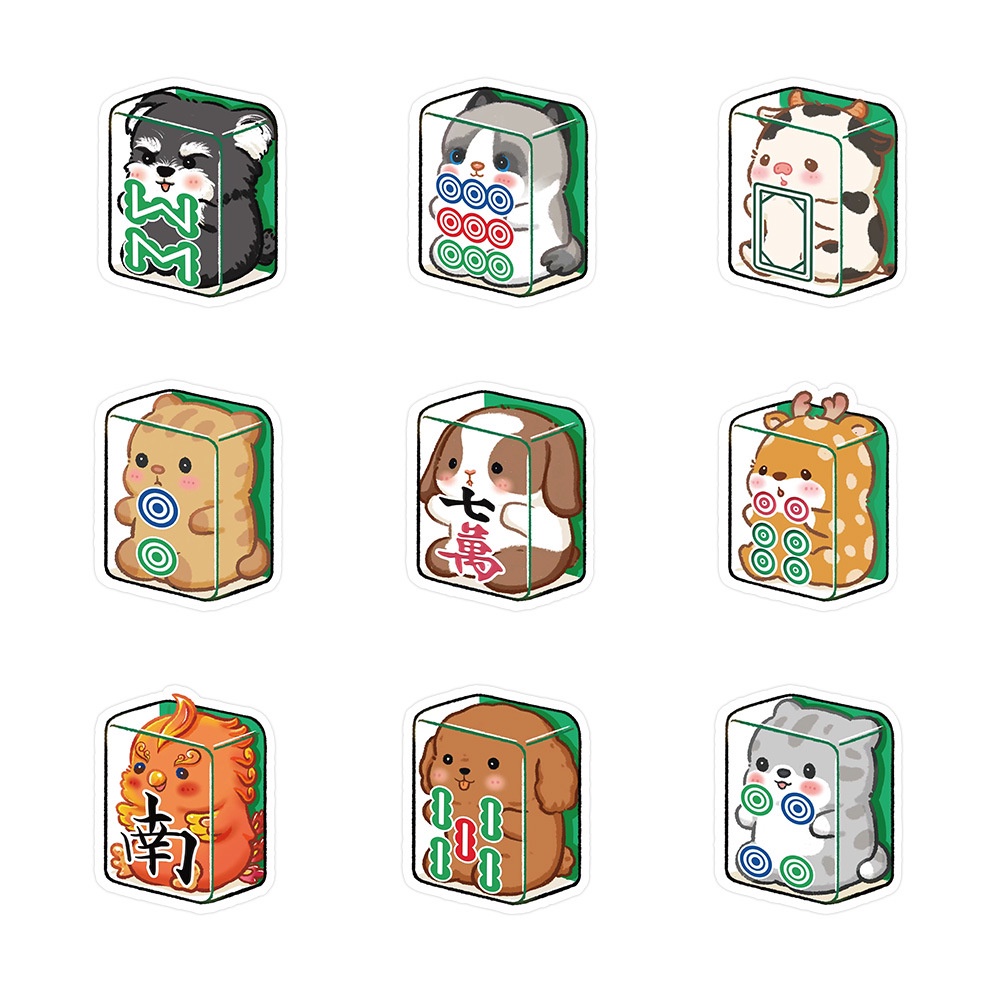 Bộ 60 Miếng Dán Trang Trí Mũ Bảo Hiểm / Bút Chì Họa Tiết Hoạt Hình Động Vật graffiti q Độc Đáo