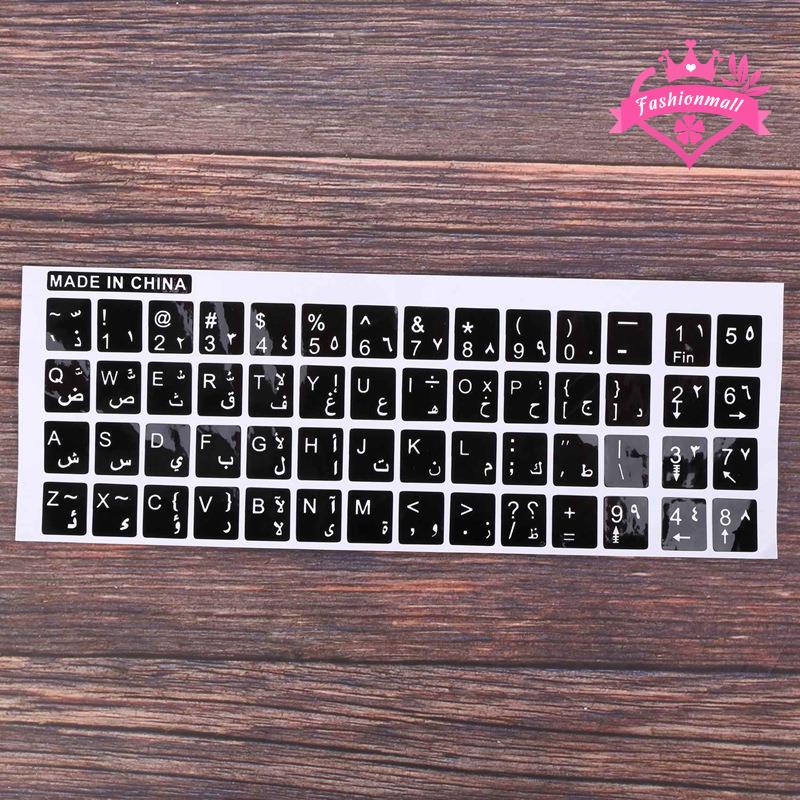 Bộ 4 Miếng Dán Bàn Phím Họa Tiết Chữ Cái Tiếng Anh Màu Trắng Đen Dành Cho laptop pc