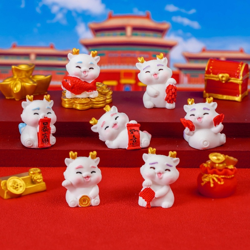 Hik Tượng Rồng Hoạt Hình Trang Trí Tiểu Cảnh Năm Mới 2024