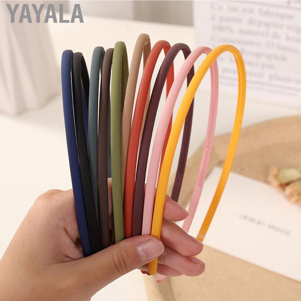 Yayala Matte Headband Women Pure Color Simple Elegant Hairband Hair Accessory for Holiday Party Dating 0.5cm