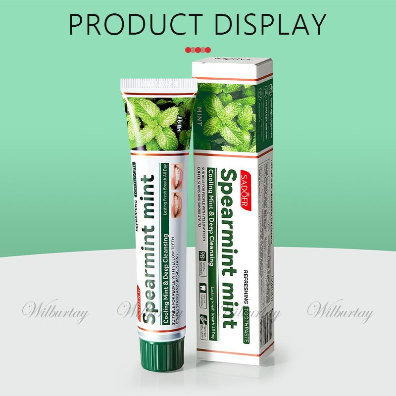 Wilburtay🌈Kem đánh răng kháng khuẩn làm mới bạc hà Kem đánh răng làm sạch sâu Kem đánh răng chăm sóc răng miệng